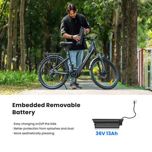 Vélo électrique Touroll MA1, moteur central 250 W, 36 V, 13 Ah Vélo électrique Touroll MA1, moteur central 250 W, 36 V, 13 Ah